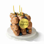 Golden Strawberry Birthday Cake