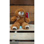 Med. 8" Fuzzy  Brown Teddybear 