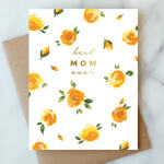 Best Mom Ever Roses Greeting Card 