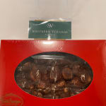 Box of chocolate-covered dates in red packaging
