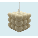 Heart Bubble candle - Solid Ivory