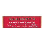 A red Hammond's candy bar wrapper with peppermint and snowflake graphics