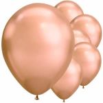 Cluster of peach balloons on a white background
