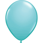 Single teal balloon on a white background