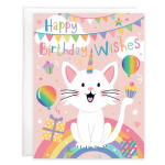 Birthday Greeting Card - Birthday Kitty-Kids