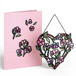 Suncatcher Card Floral Heart 