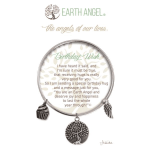 Birthday wish card with Earth Angel logo and a circular charm bracelet design
