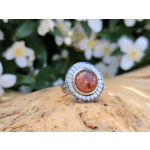 Sterling Silver 7.55 Agate Ring!