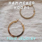 Hammered Gold Filled Hoop Earrings by Tulie Jewelry