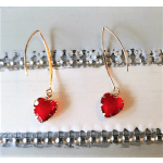Red heart earrings.
