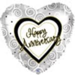 Happy Anniversary Swirls Foil Balloon