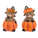 Fall Highland Cow Figurine