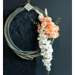Tan, Peachy, & White Lariat Wreath