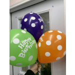 Three Latex Birthday Balloons