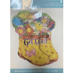 Get Well Floral Rainboot Balloon