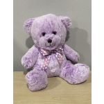 Violet Hearts Ribbon Bear
