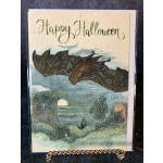Soaring Bat Halloween Card