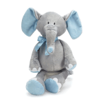 Plush Blue/Gray Elephant