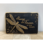 Plaque - gold dragonfly