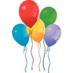 Add 5 assorted color latex balloons