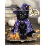 Mini Halloween cat pop up card