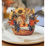 Mini golden harvest pop up card