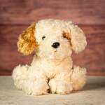 10" White doggie with brown ear