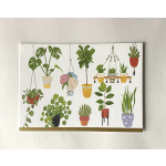 Card with houseplants