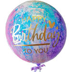 "HAPPY BIRTHDAY" Bubble Balloon (COLORS WILL MATCH WITH YOUR FLOWERS)