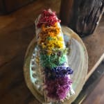 Rainbow smudge stick with small Abalone shell