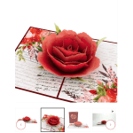 Love Rose Bloom Pop-Up Card