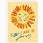 "Sending Sunshine Your Way" Blank Card - We Will Handwrite Your Message!