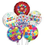 9" Happy Birthday Mylar Balloon