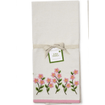 Forget-Me-Not Embroidered Dish Towel - Pink