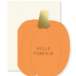 Hello Pumpkin Die-Cut Folded Greeting Card