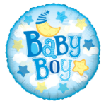9" Airfill Baby Boy Moon Balloon