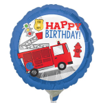 9" Airfill First Responder Happy Birthday Balloon