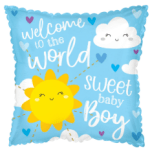 9" Airfill Welcome Baby Boy Balloon