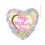 FLOWER DESIGN HEART BALLOON