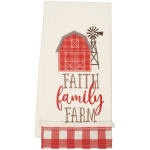 "Faith Family Farm" Applique Tea Towel