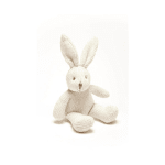 Knitted Organic Cotton White Bunny Baby Rattle