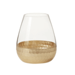 gold vase for a standard size hand tied bouquet