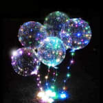 5 bubble light-up helium balloons