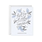 Hello Little One Card - Blue