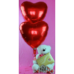 Balloons, Bear and chocolate