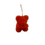 Mini Rose Bear Candle - Red