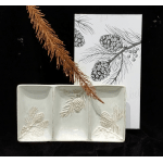 Pinecone Holiday Serving Platter in giftbox