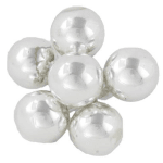 6 Silver Ornments 30mm