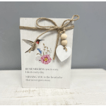 Keepsake #2 (Hummingbird with pink flowers)