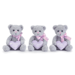 SMALL HUGGER SOFT GRAY BEARS ASTD MESSAGES